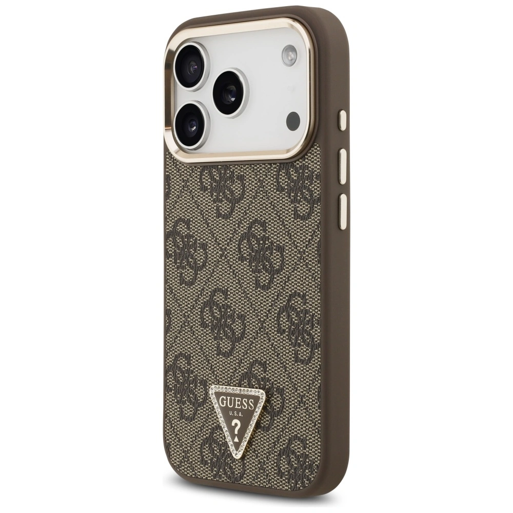 Kryt Guess 4G Triangle Logo MagSafe Apple iPhone 17 Pro brown gold