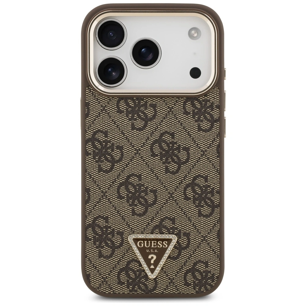 Kryt Guess 4G Triangle Logo MagSafe Apple iPhone 17 Pro brown gold