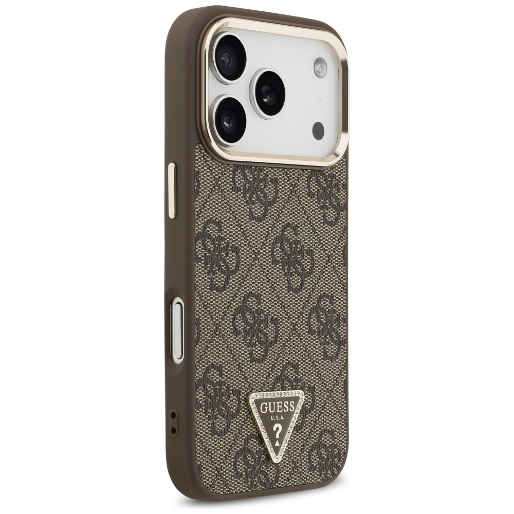 Kryt Guess 4G Triangle Logo MagSafe Apple iPhone 17 Pro brown gold