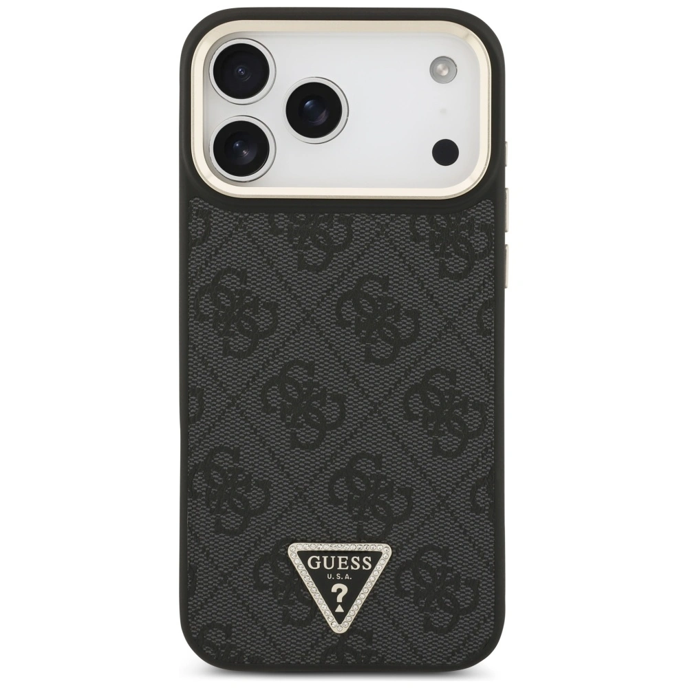 Kryt Guess 4G Triangle Logo MagSafe Apple iPhone 17 Pro Max black gold