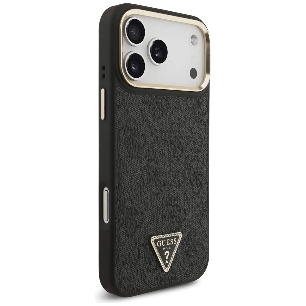 Kryt Guess 4G Triangle Logo MagSafe Apple iPhone 17 Pro Max black gold