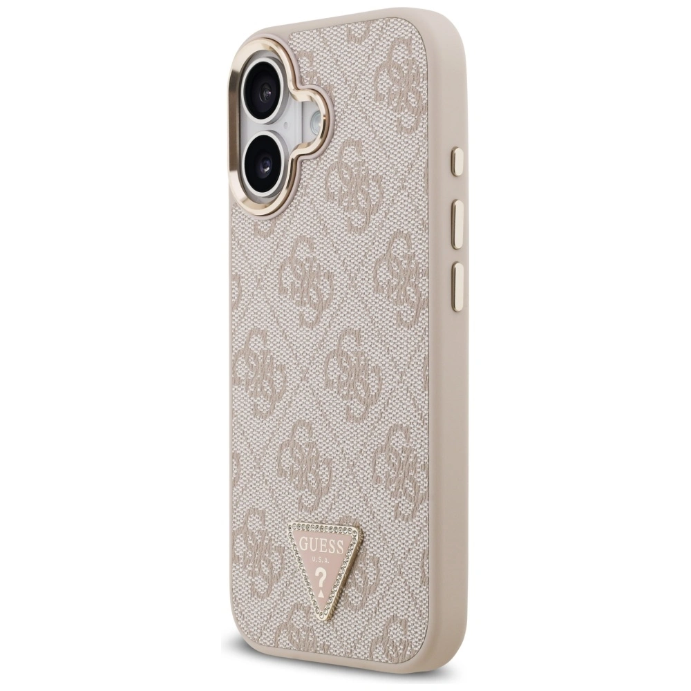 Kryt Guess 4G Triangle Logo MagSafe Apple iPhone 17 pink gold