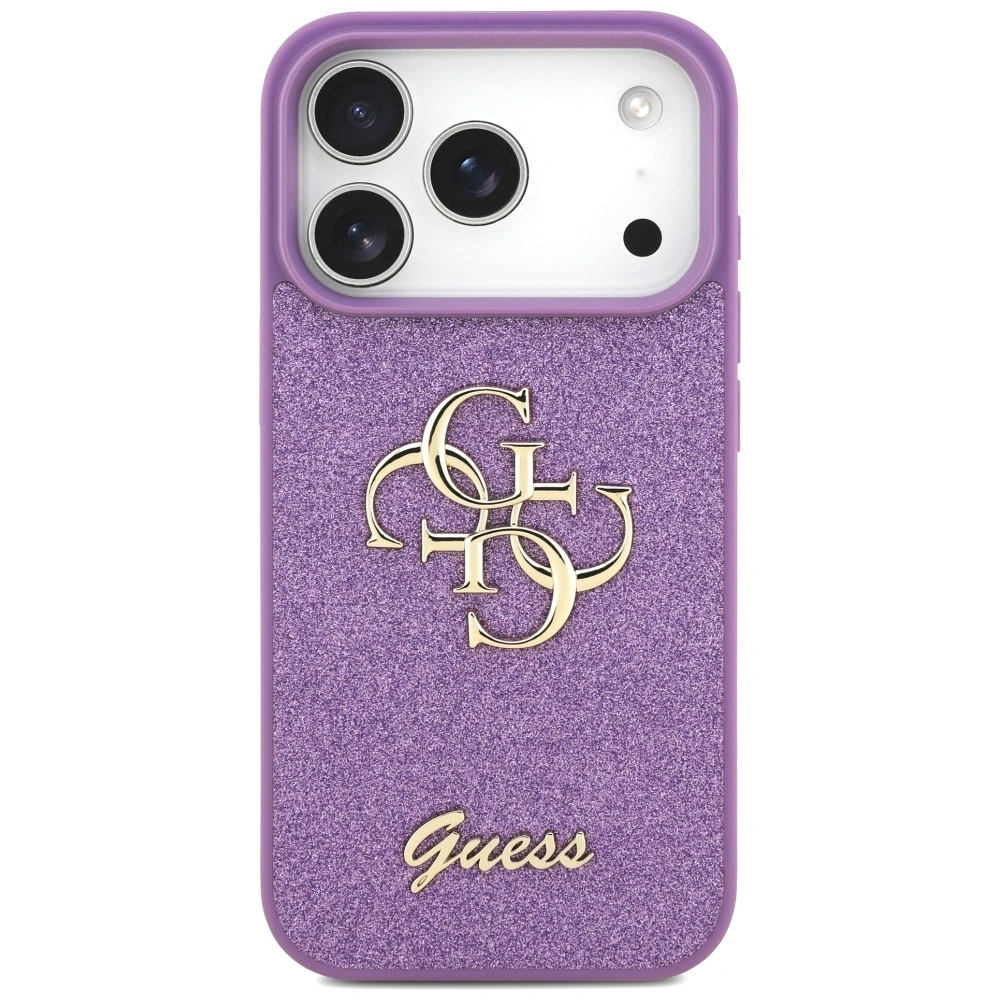 Kryt Guess Fixed Glitter Big 4G Apple iPhone 17 Pro lilac