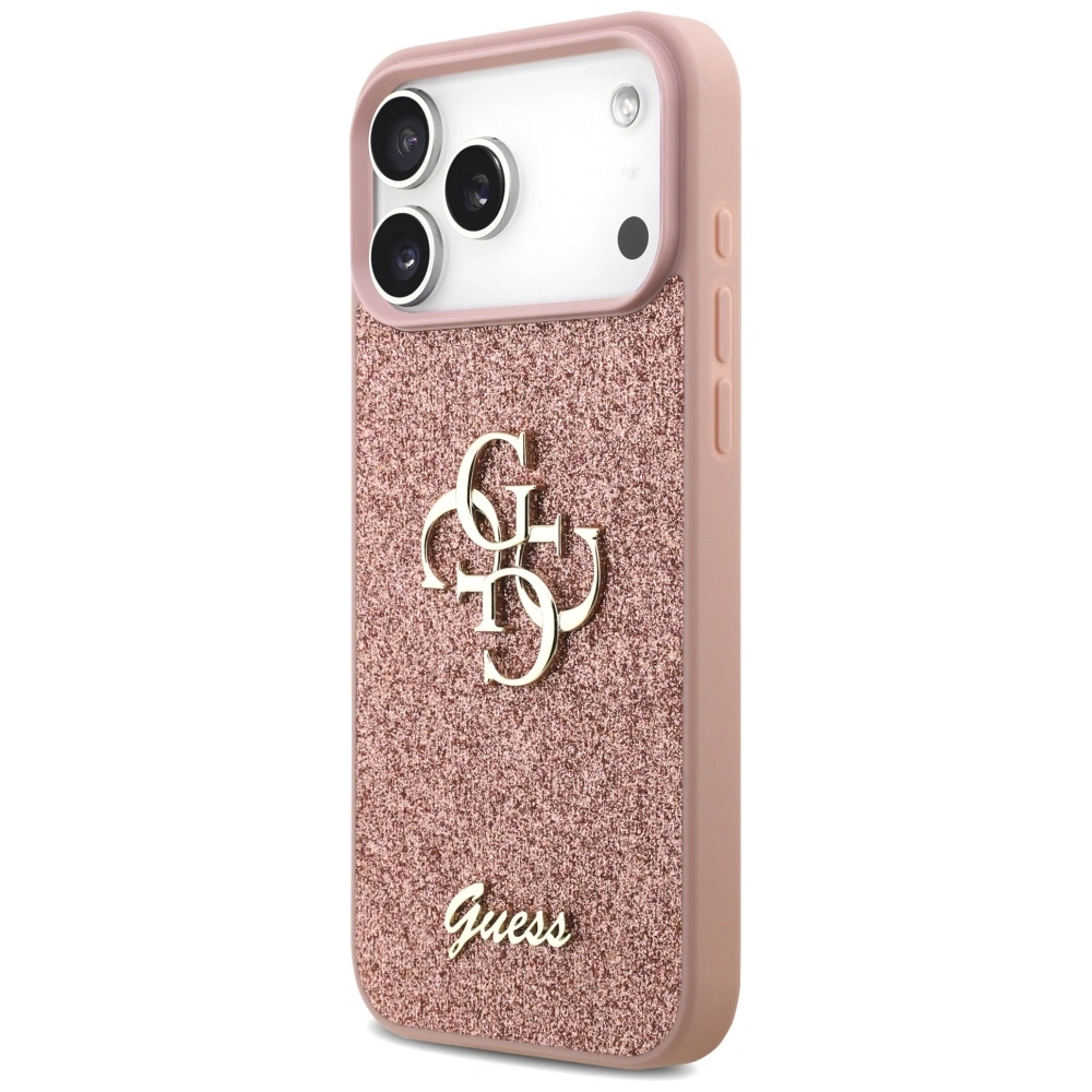 Kryt Guess Fixed Glitter Big 4G Apple iPhone 17 Pro Max pink