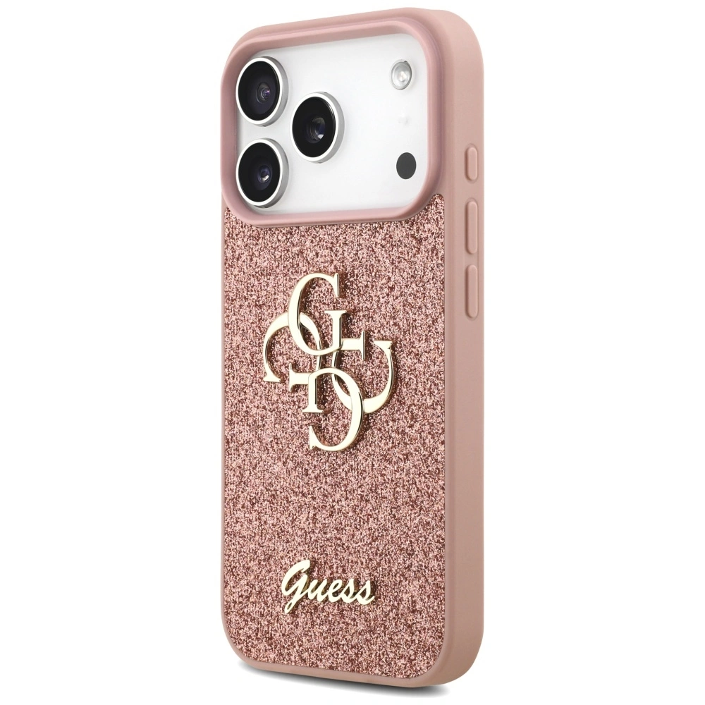 Kryt Guess Fixed Glitter Big 4G Apple iPhone 17 Pro pink