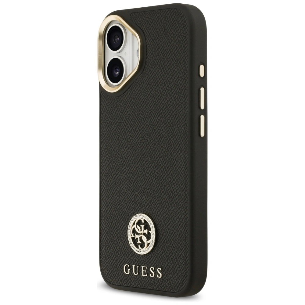 Kryt Guess Grained Strass Logo MagSafe Apple iPhone 17 black