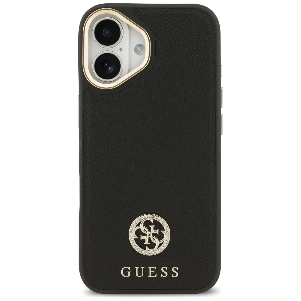 Kryt Guess Grained Strass Logo MagSafe Apple iPhone 17 black