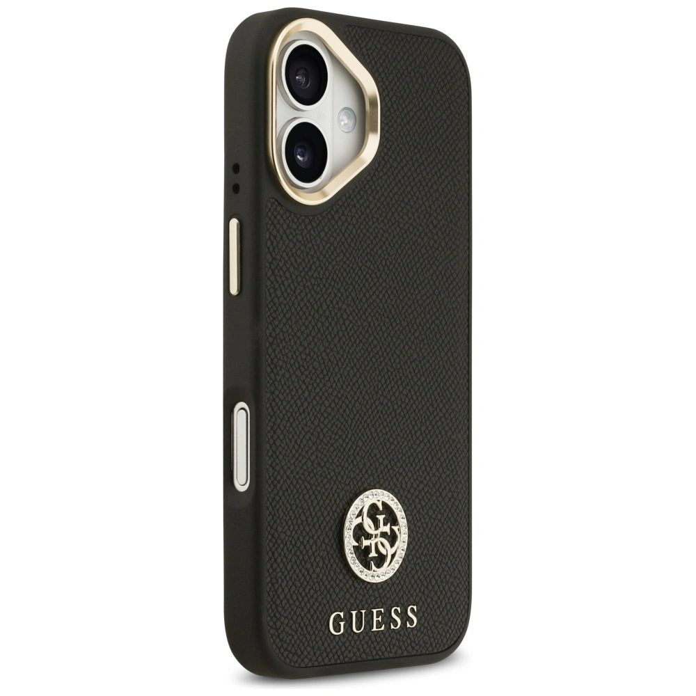 Kryt Guess Grained Strass Logo MagSafe Apple iPhone 17 black