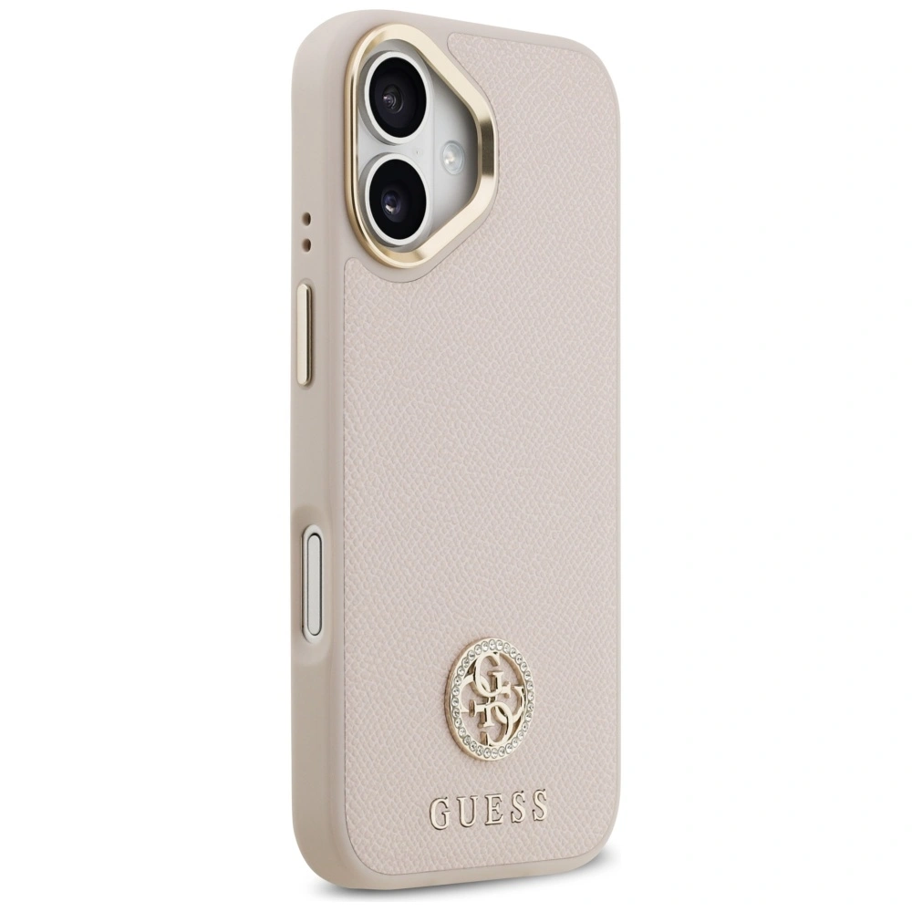 Kryt Guess Grained Strass Logo MagSafe Apple iPhone 17 pink