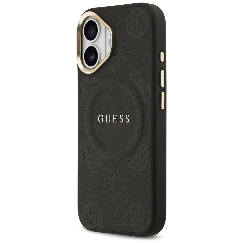 Kryt Guess Peony Hot Stamp MagSafe Apple iPhone 17 black