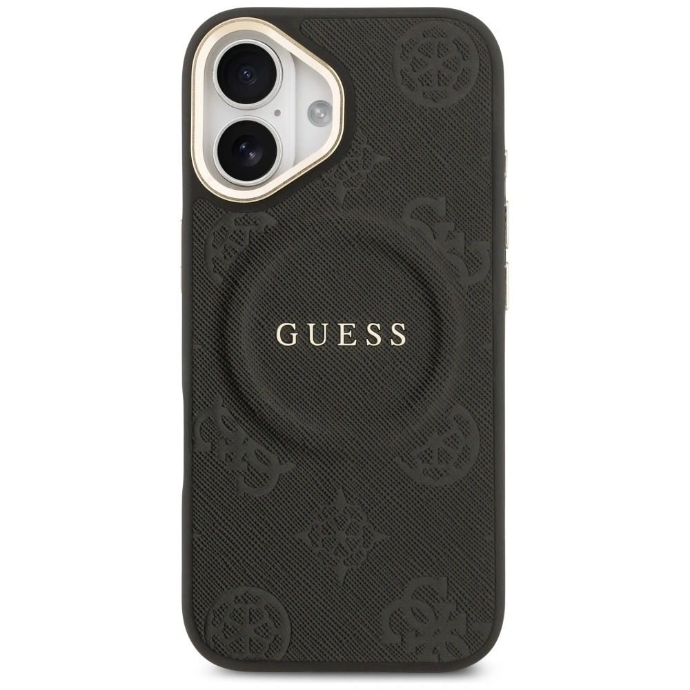 Kryt Guess Peony Hot Stamp MagSafe Apple iPhone 17 black