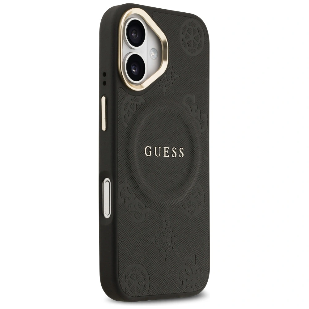 Kryt Guess Peony Hot Stamp MagSafe Apple iPhone 17 black