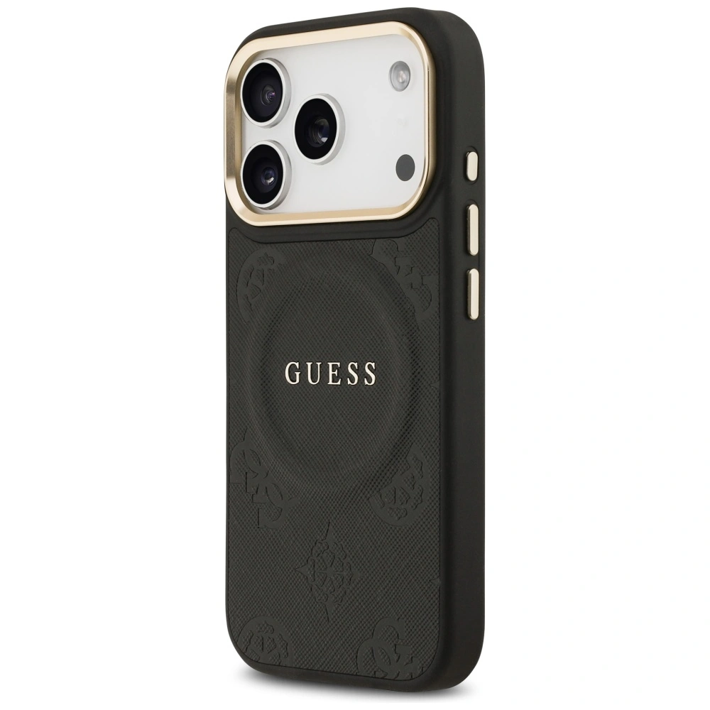 Kryt Guess Peony Hot Stamp MagSafe Apple iPhone 17 Pro black