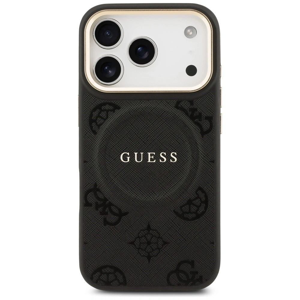 Kryt Guess Peony Hot Stamp MagSafe Apple iPhone 17 Pro black