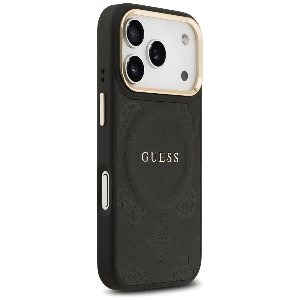 Kryt Guess Peony Hot Stamp MagSafe Apple iPhone 17 Pro black