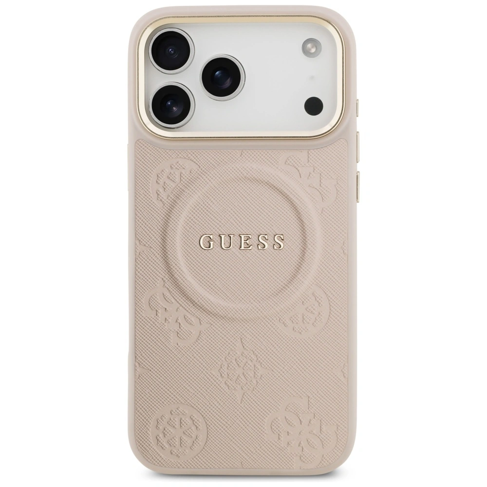 Kryt Guess Peony Hot Stamp MagSafe Apple iPhone 17 Pro Max pink