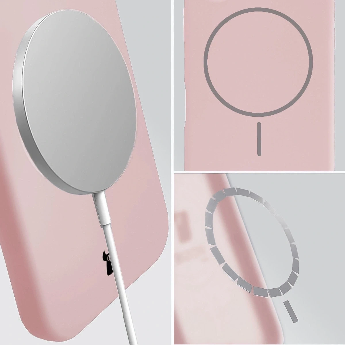 Kryt Bizon Soft Case Magnetic Apple iPhone 17 light pink