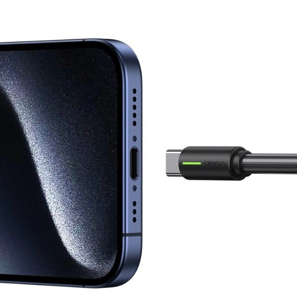 USAMS US-SJ734 SJ73460W YU Series SJ734USB01 USB-C / USB-C cable 1m black