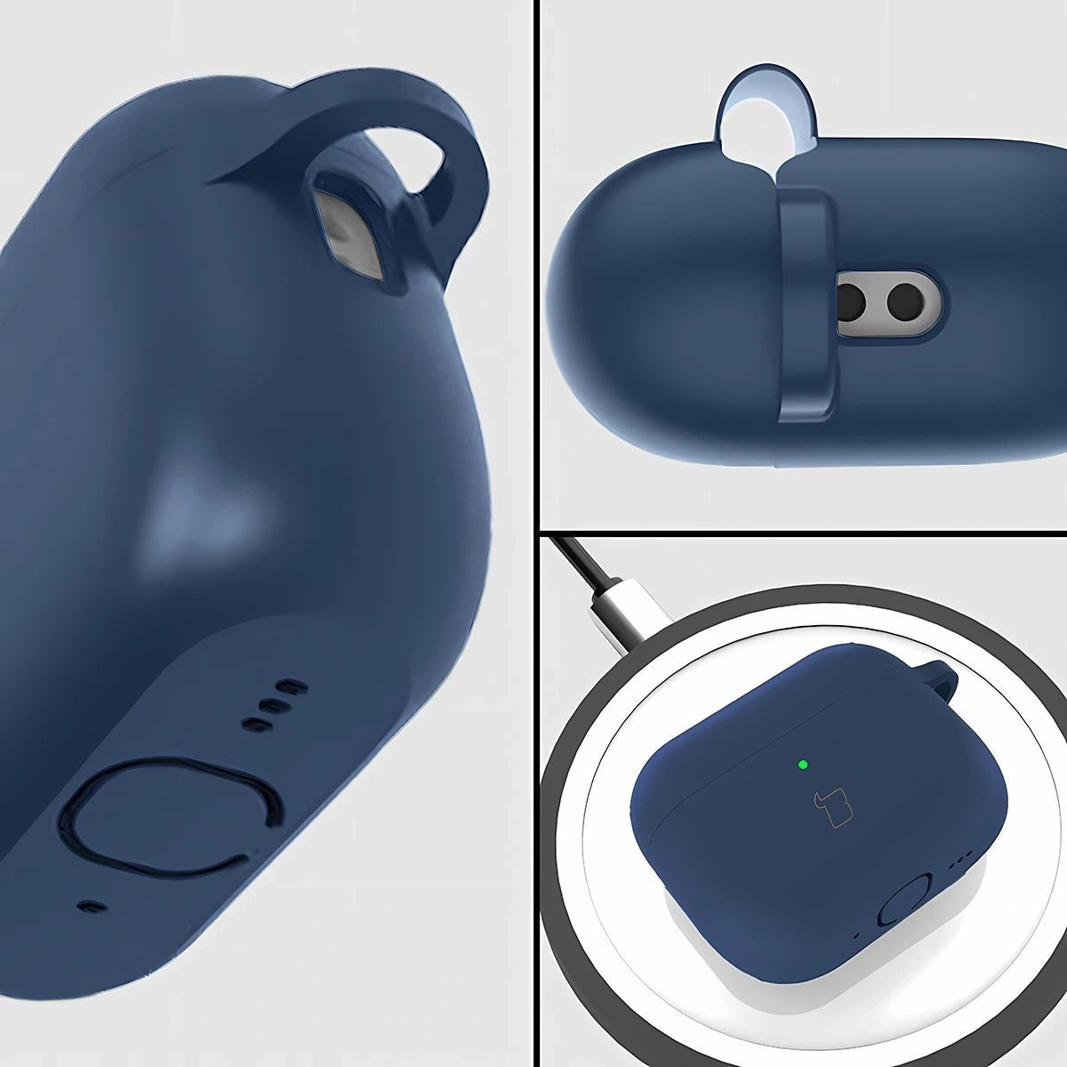 Kryt Bizon Case Headphone Silicone AirPods Pro 3 navy blue
