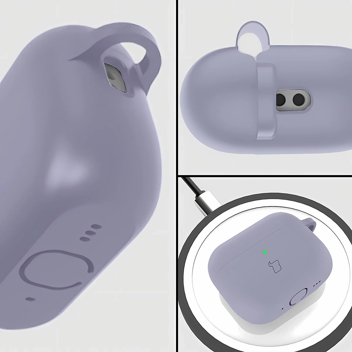 Kryt Bizon Case Headphone Silicone AirPods Pro 3 grey