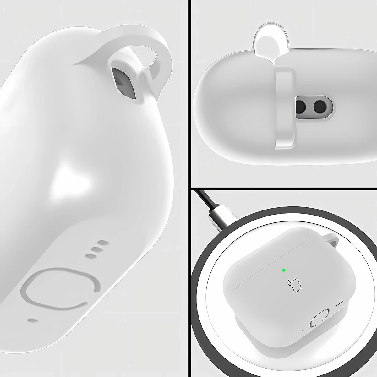 Kryt Bizon Case Headphone Silicone AirPods Pro 3 white