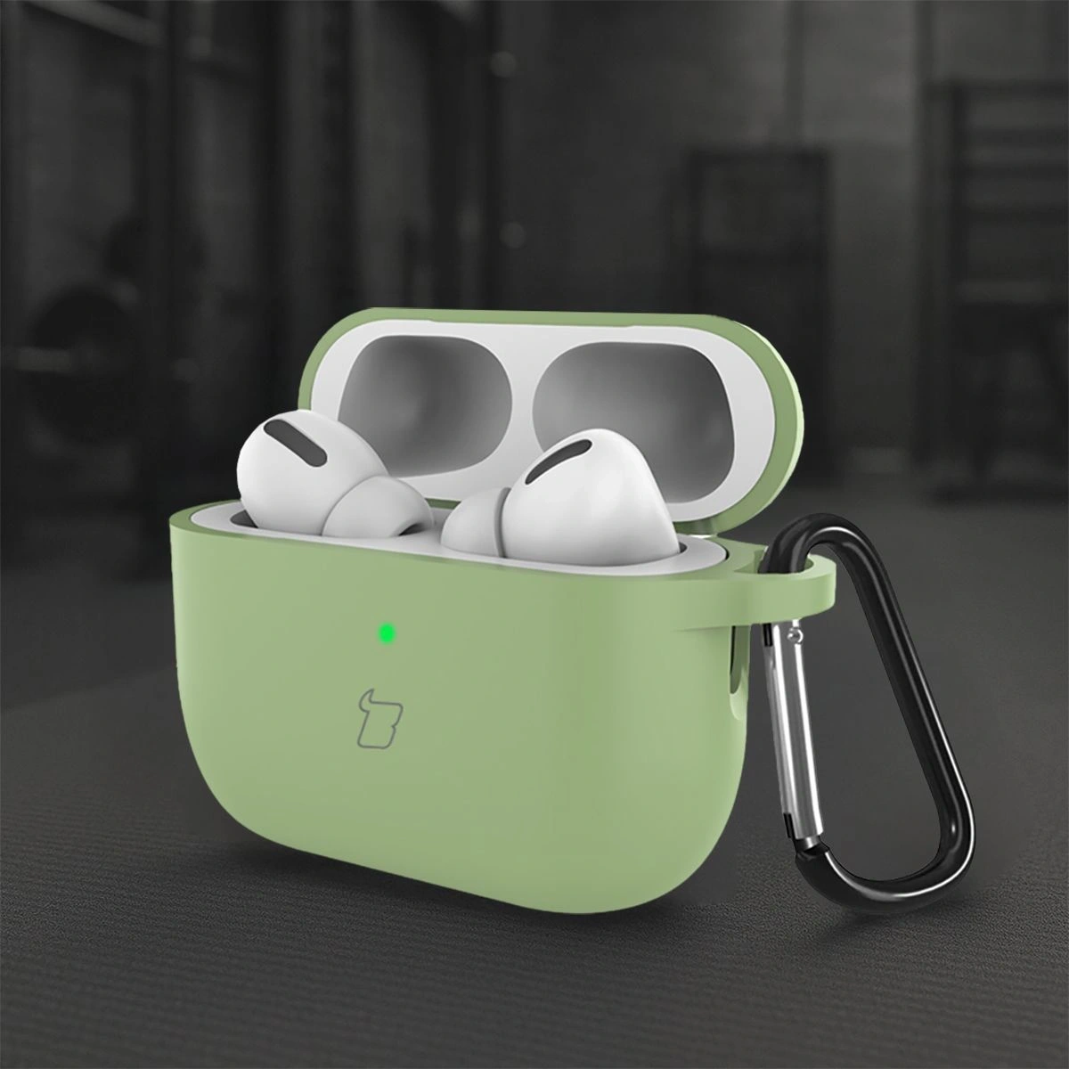 Kryt Bizon Case Headphone Silicone AirPods Pro 3 light green