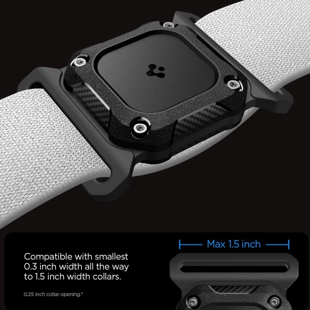 Kryt Spigen Tough Armor Apple AirTag 1 / 2 Pet Collar Black