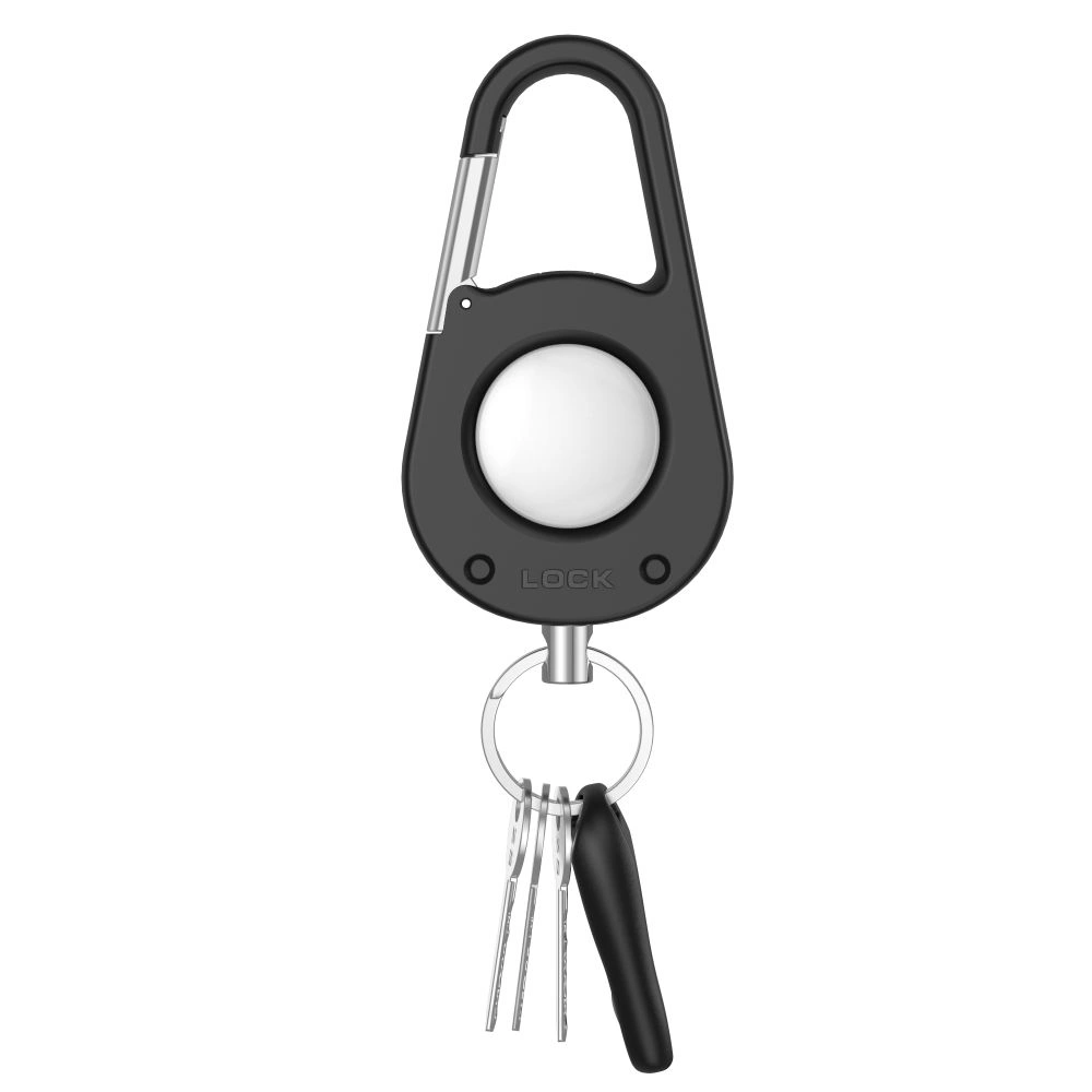 Kryt Tech-Protect Slidelock Carabiner Keychain Apple AirTag 1 / 2 Black