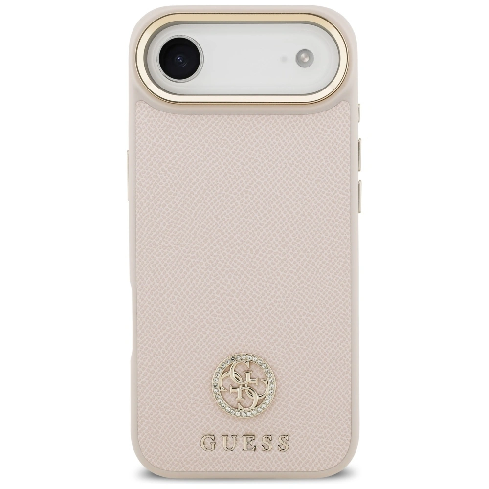 Kryt Guess Grained Strass Logo MagSafe Apple iPhone Air pink