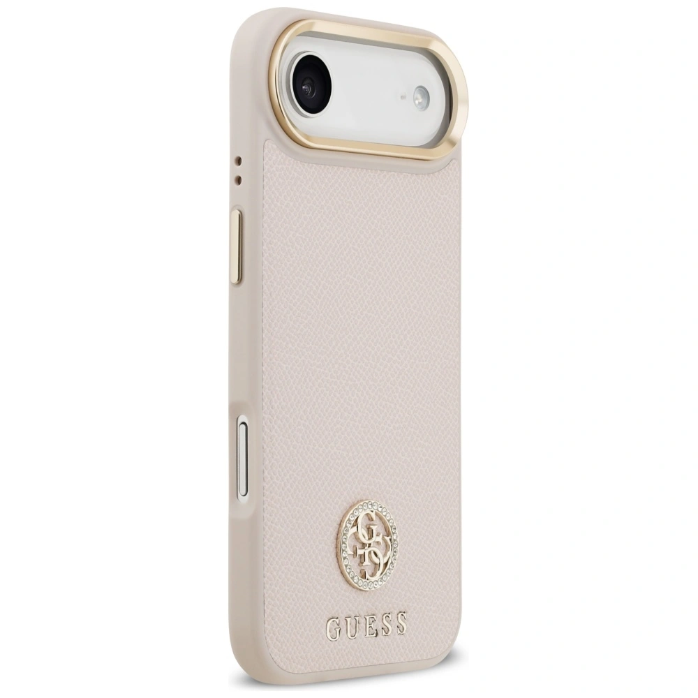 Kryt Guess Grained Strass Logo MagSafe Apple iPhone Air pink