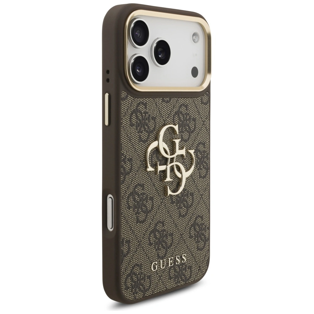 Kryt Guess 4G Big 4G Classic Logo Big Strap Metal Buttons Apple iPhone 17 Pro Max brown
