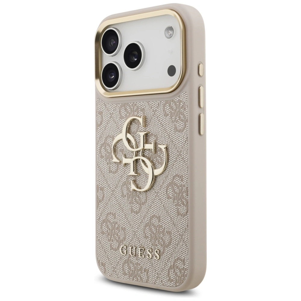 Kryt Guess 4G Big 4G Classic Logo Big Strap Metal Buttons Apple iPhone 17 Pro pink