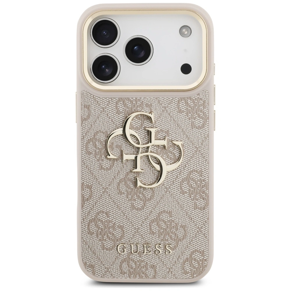 Kryt Guess 4G Big 4G Classic Logo Big Strap Metal Buttons Apple iPhone 17 Pro pink