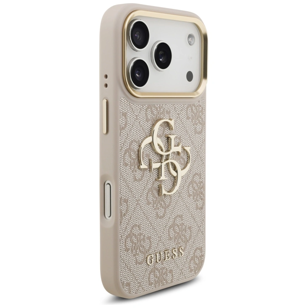 Kryt Guess 4G Big 4G Classic Logo Big Strap Metal Buttons Apple iPhone 17 Pro pink