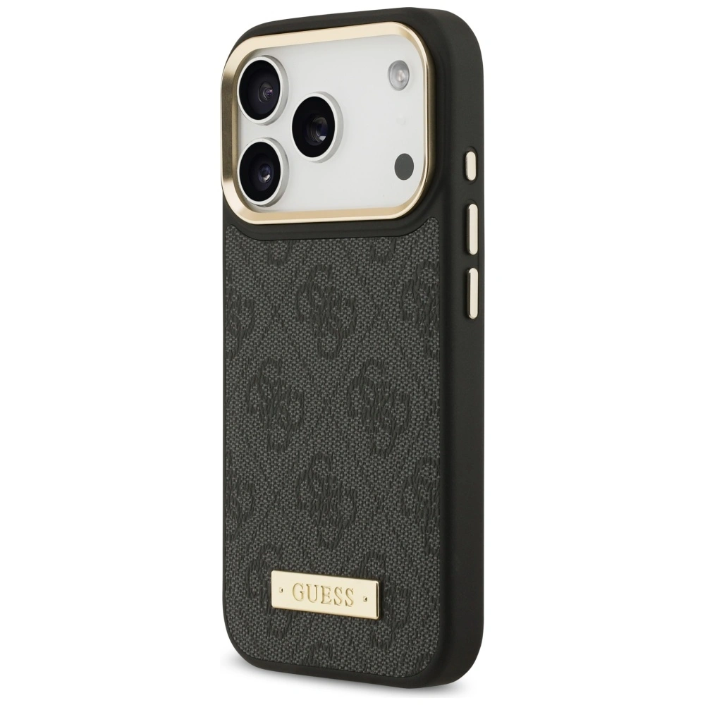 Kryt Guess 4G Logo Plate MagSafe Apple iPhone 17 Pro black