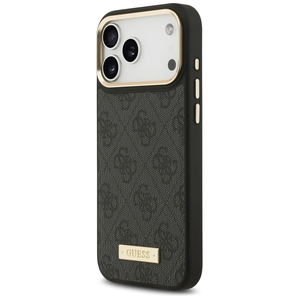 Kryt Guess 4G Logo Plate MagSafe Apple iPhone 17 Pro Max black