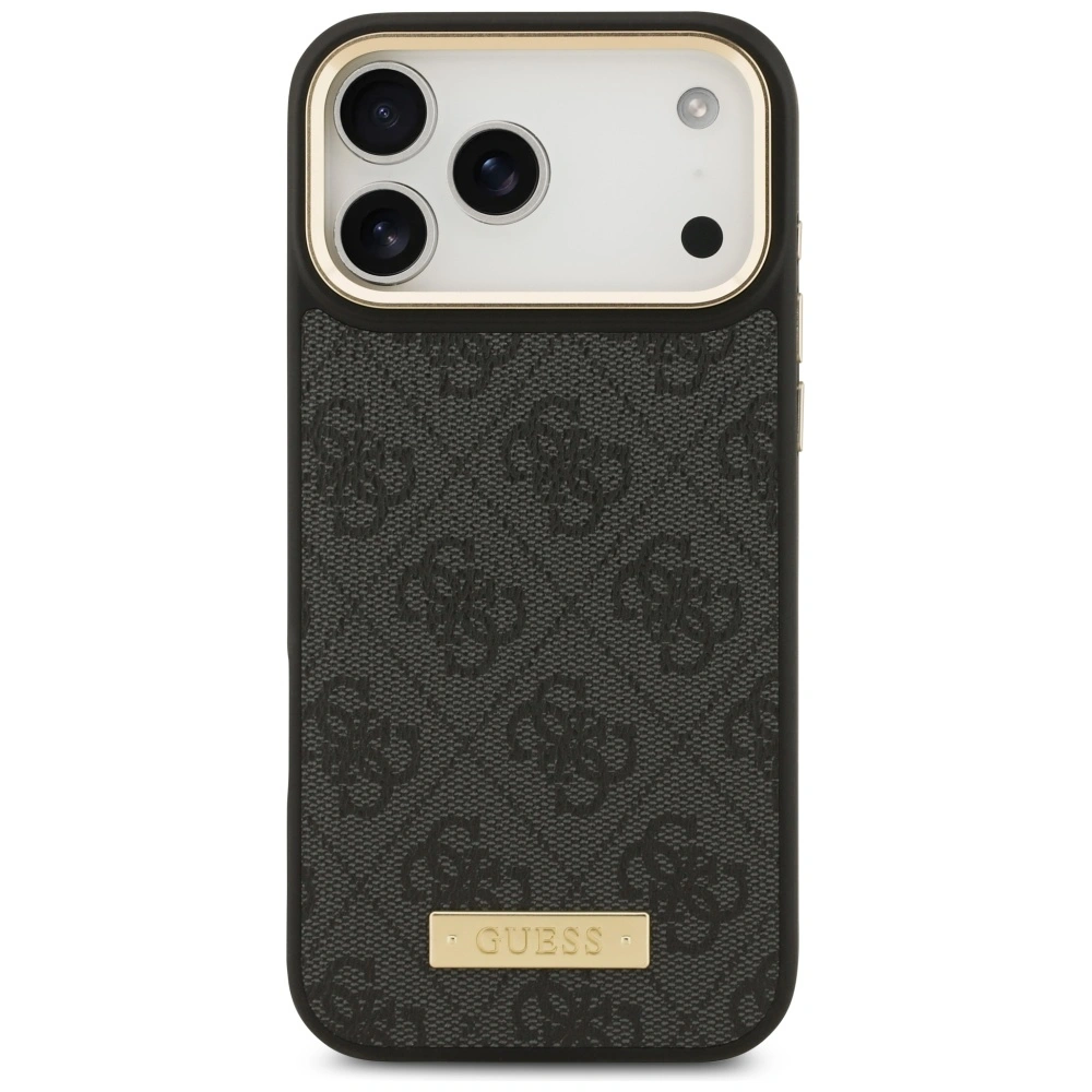 Kryt Guess 4G Logo Plate MagSafe Apple iPhone 17 Pro Max black