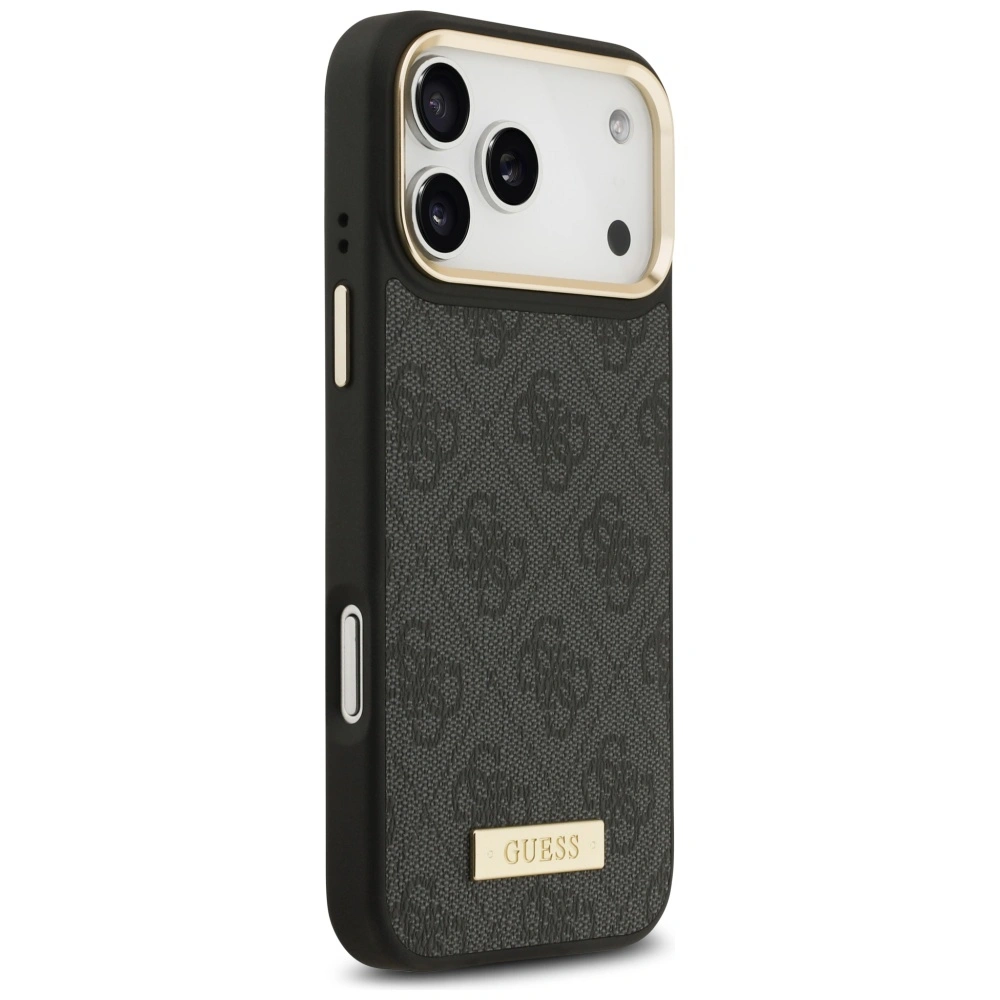 Kryt Guess 4G Logo Plate MagSafe Apple iPhone 17 Pro Max black