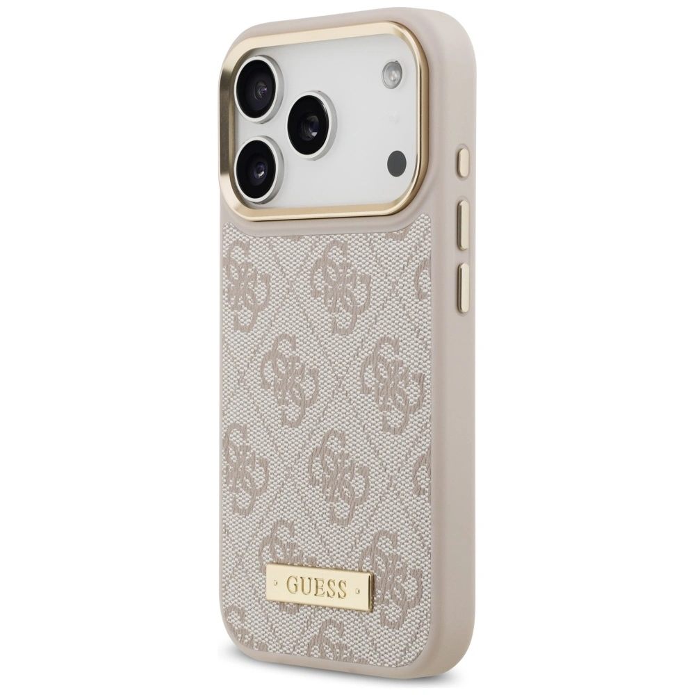 Kryt Guess 4G Logo Plate MagSafe Apple iPhone 17 Pro pink