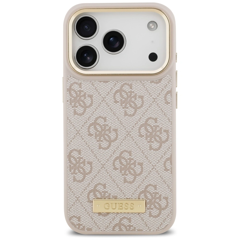 Kryt Guess 4G Logo Plate MagSafe Apple iPhone 17 Pro pink