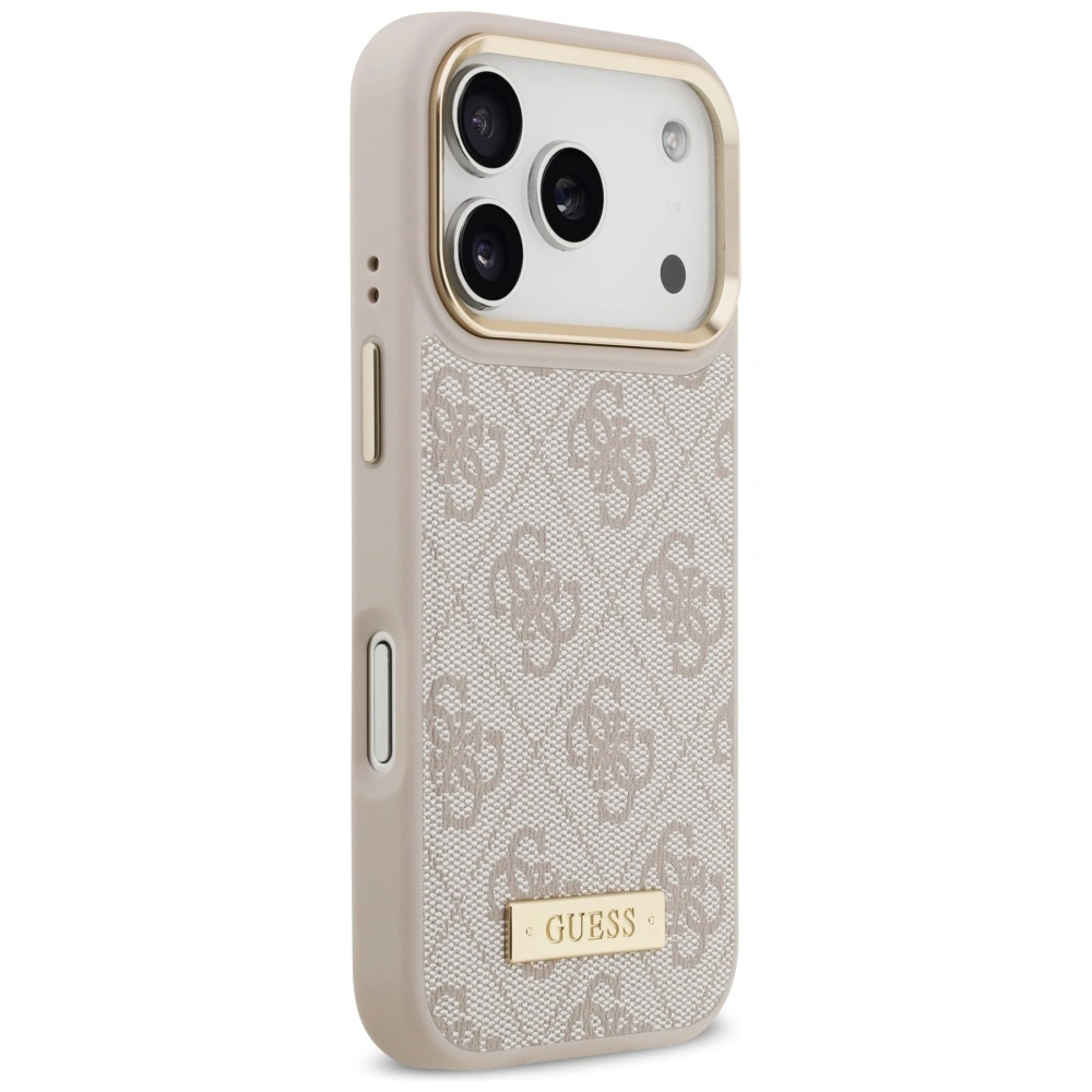 Kryt Guess 4G Logo Plate MagSafe Apple iPhone 17 Pro pink