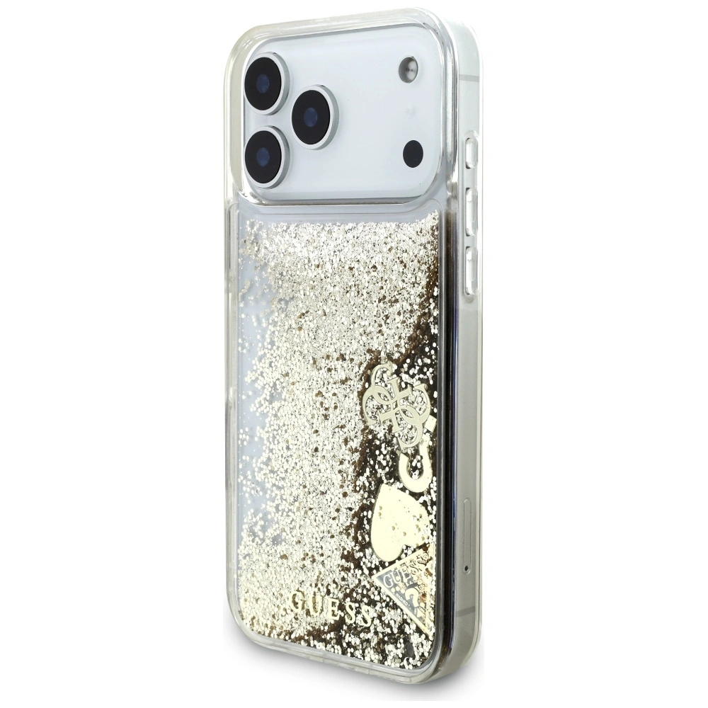 Kryt Guess Liq. Glitter 4 Charms Apple iPhone 17 Pro Max gold