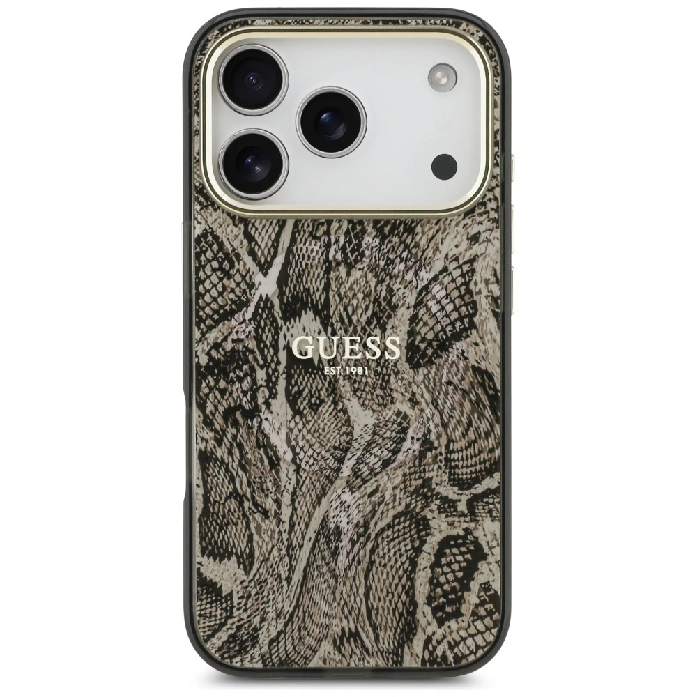 Kryt Guess Python Pattern MagSafe Apple iPhone 17 Pro brown