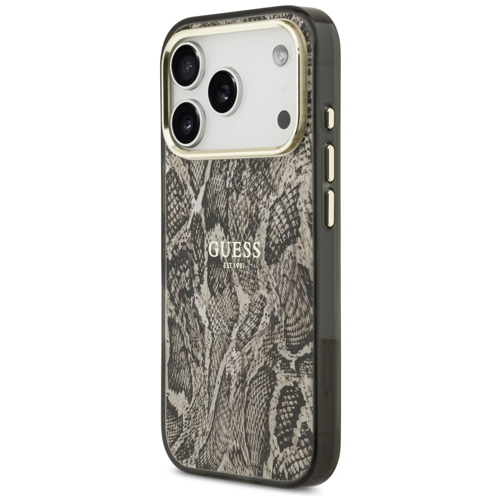 Kryt Guess Python Pattern MagSafe Apple iPhone 17 Pro Max brown