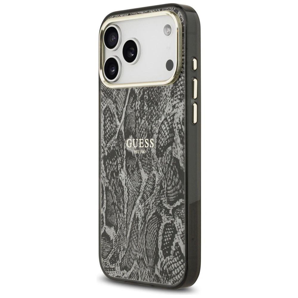 Kryt Guess Python Pattern MagSafe Apple iPhone 17 Pro Max black