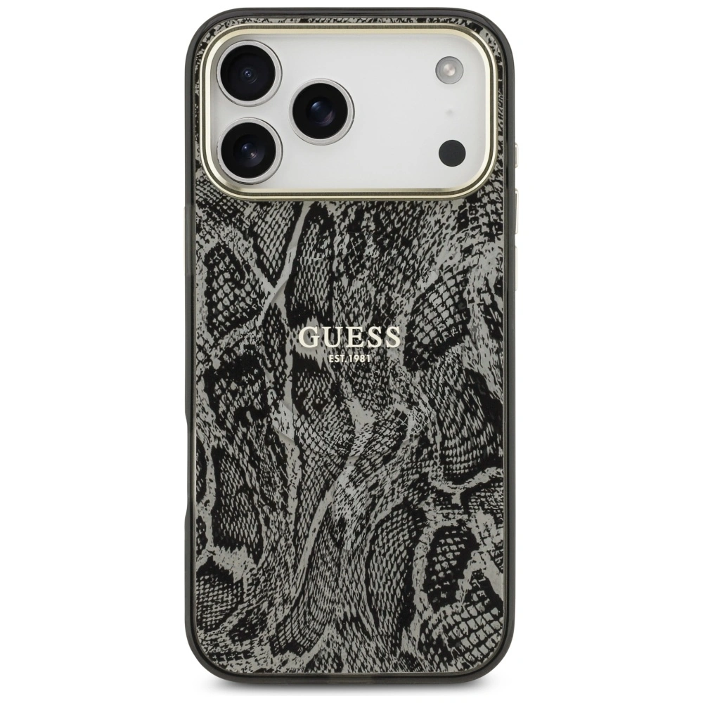 Kryt Guess Python Pattern MagSafe Apple iPhone 17 Pro Max black