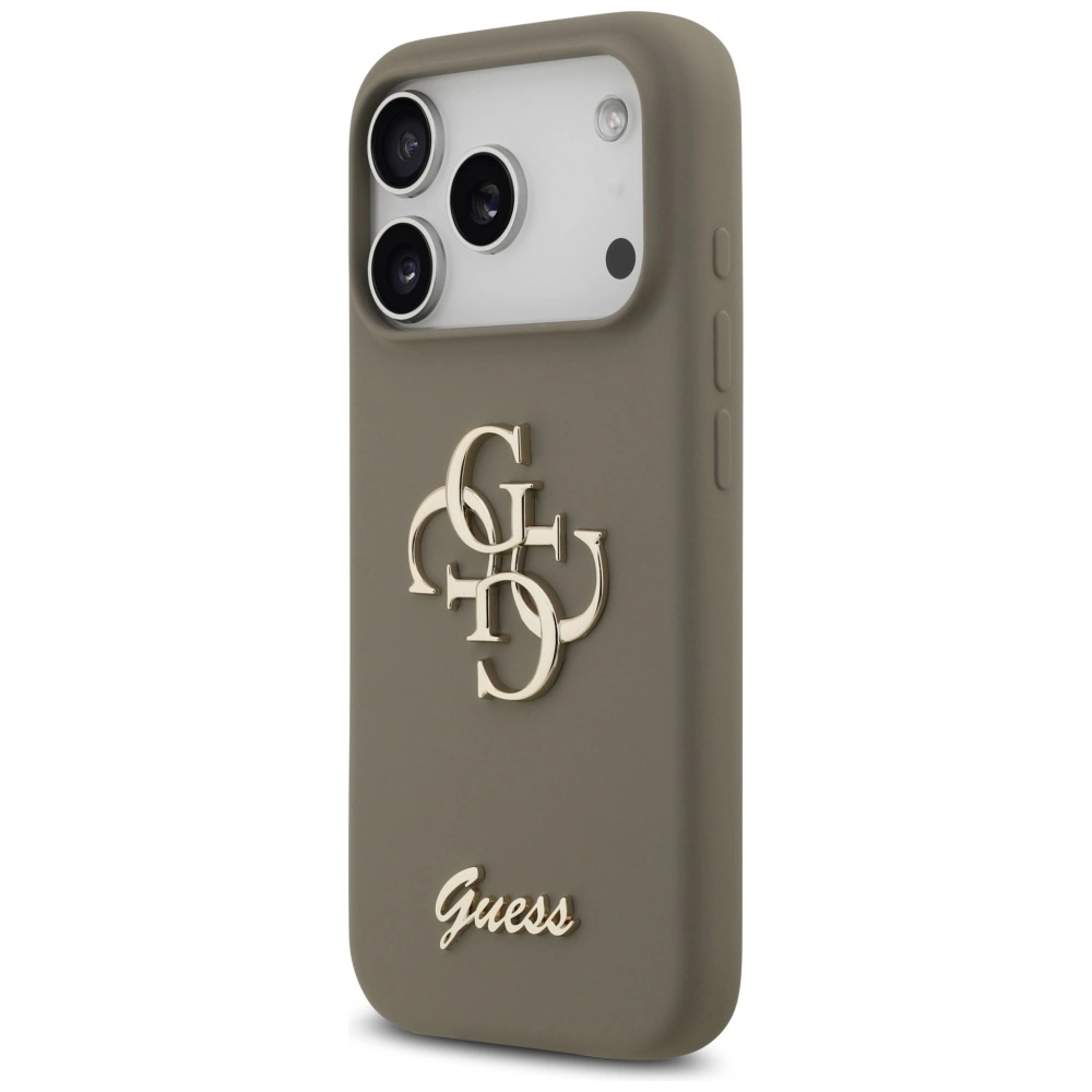 Kryt Guess Silicone Big 4G Script Apple iPhone 17 Pro brown