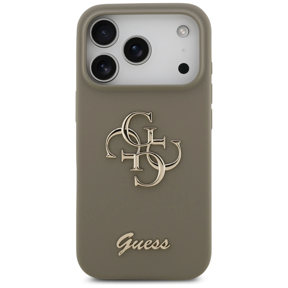 Kryt Guess Silicone Big 4G Script Apple iPhone 17 Pro brown