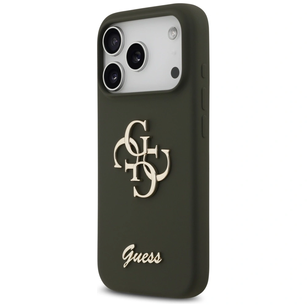 Kryt Guess Silicone Big 4G Script Apple iPhone 17 Pro khaki