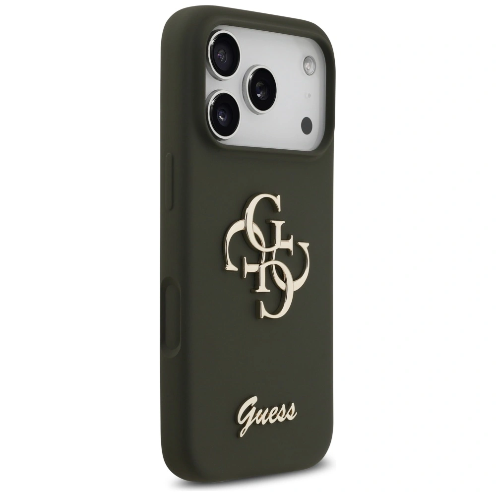 Kryt Guess Silicone Big 4G Script Apple iPhone 17 Pro khaki